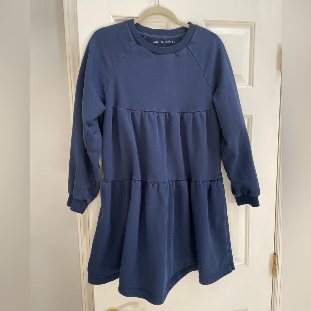 Cynthia Rowley Vail Long Sleeve Sweatshirt Dress - Size Large